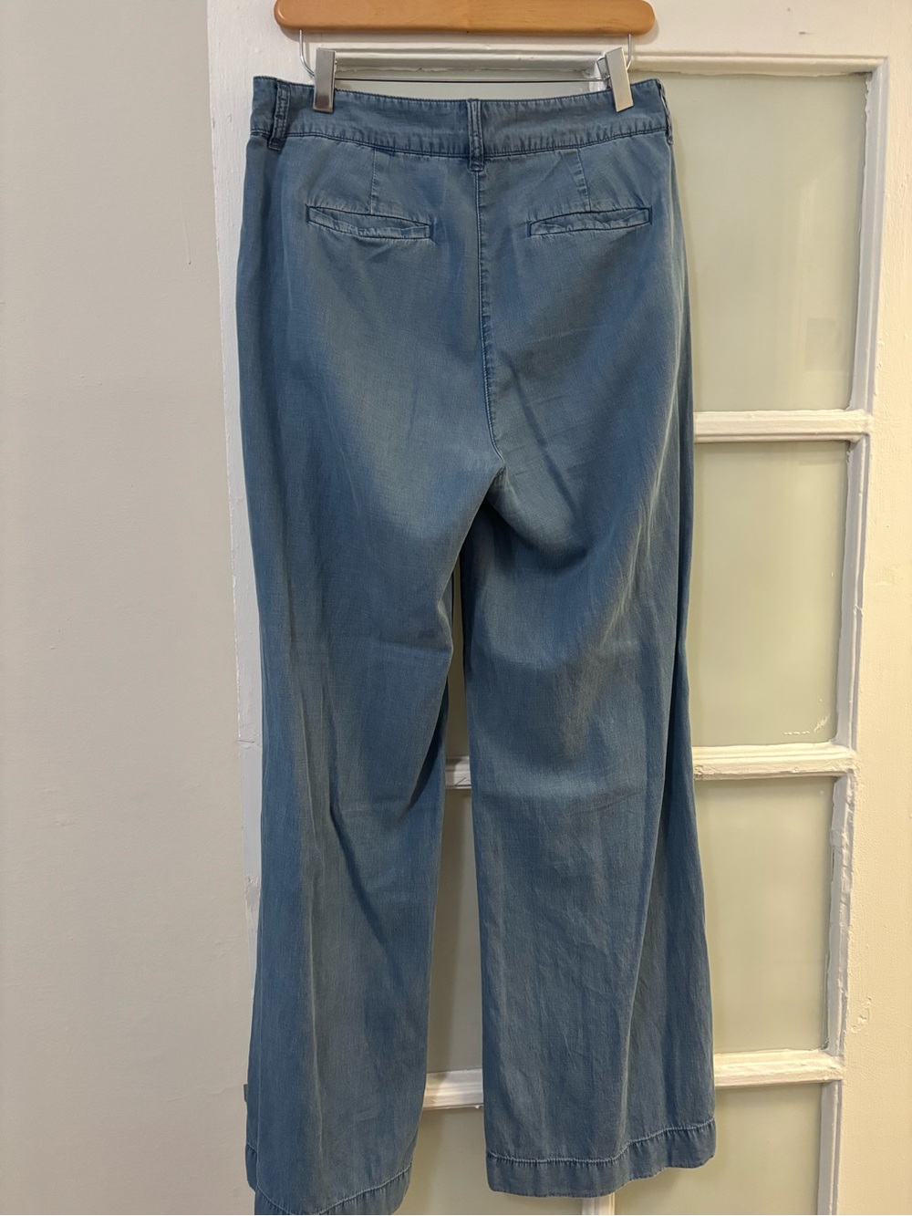 J Crew Carolina flare chambray pant - Picture 3 of 4